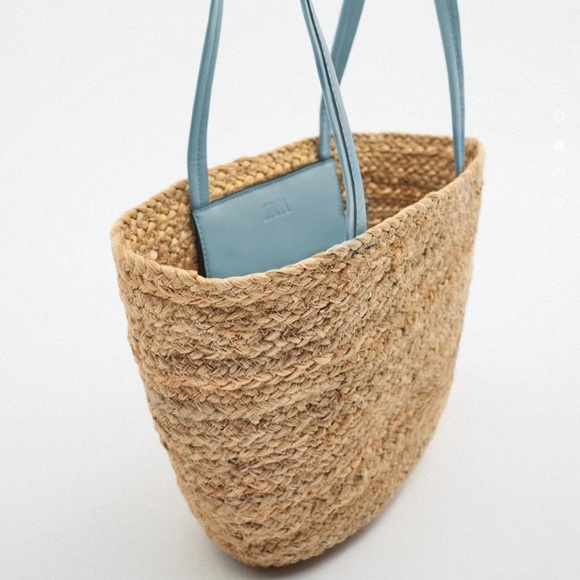 Zara Jute Mini Tote Bag - Picture 2 of 5